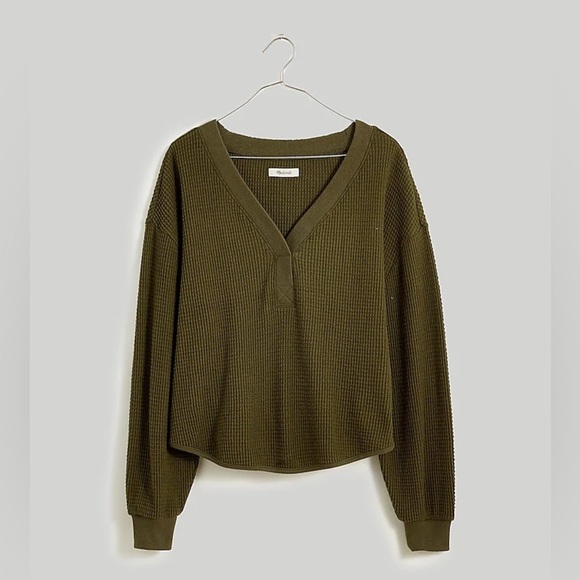 Madewell Tops - Madewell Brushed Waffle V-Neck Tee
